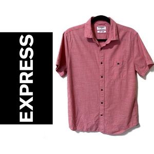 Medium Men’s Express Button Up Pink Shirt